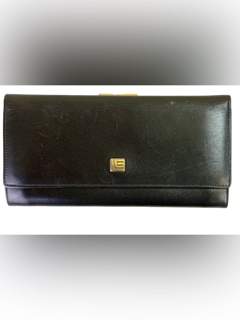 GUY LAROCHE LONG BIFOLD WALLET IN BLACK LEATHER